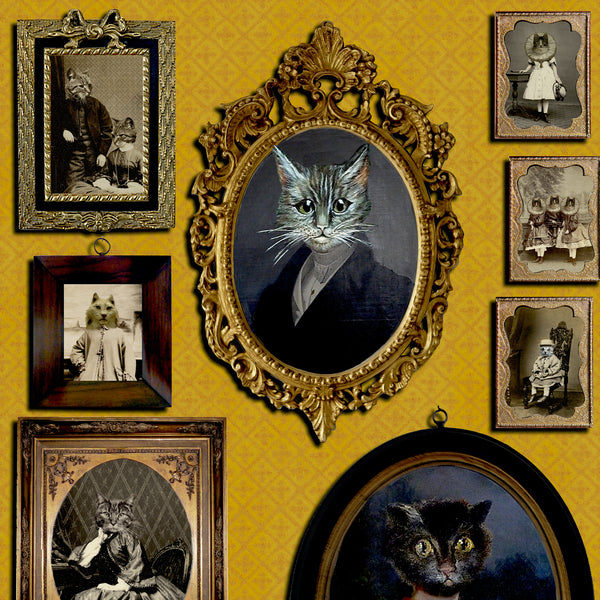 A Cavalcade of Cats Wallpaper Mustard