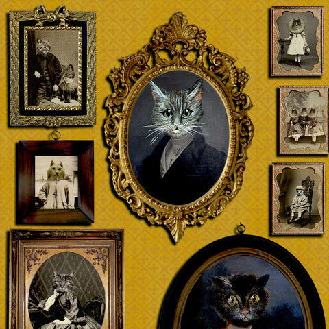 A Cavalcade of Cats Wallpaper Mustard