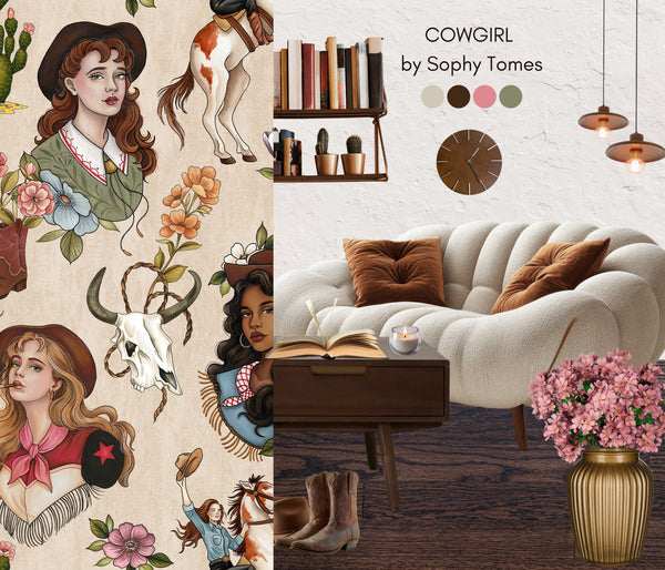 Cowgirl Vintage Western Wallpaper