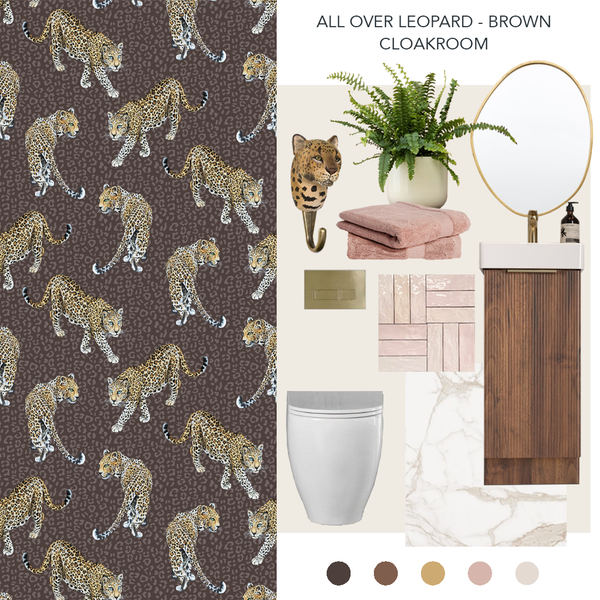 Leopard Wallpaper in Brown