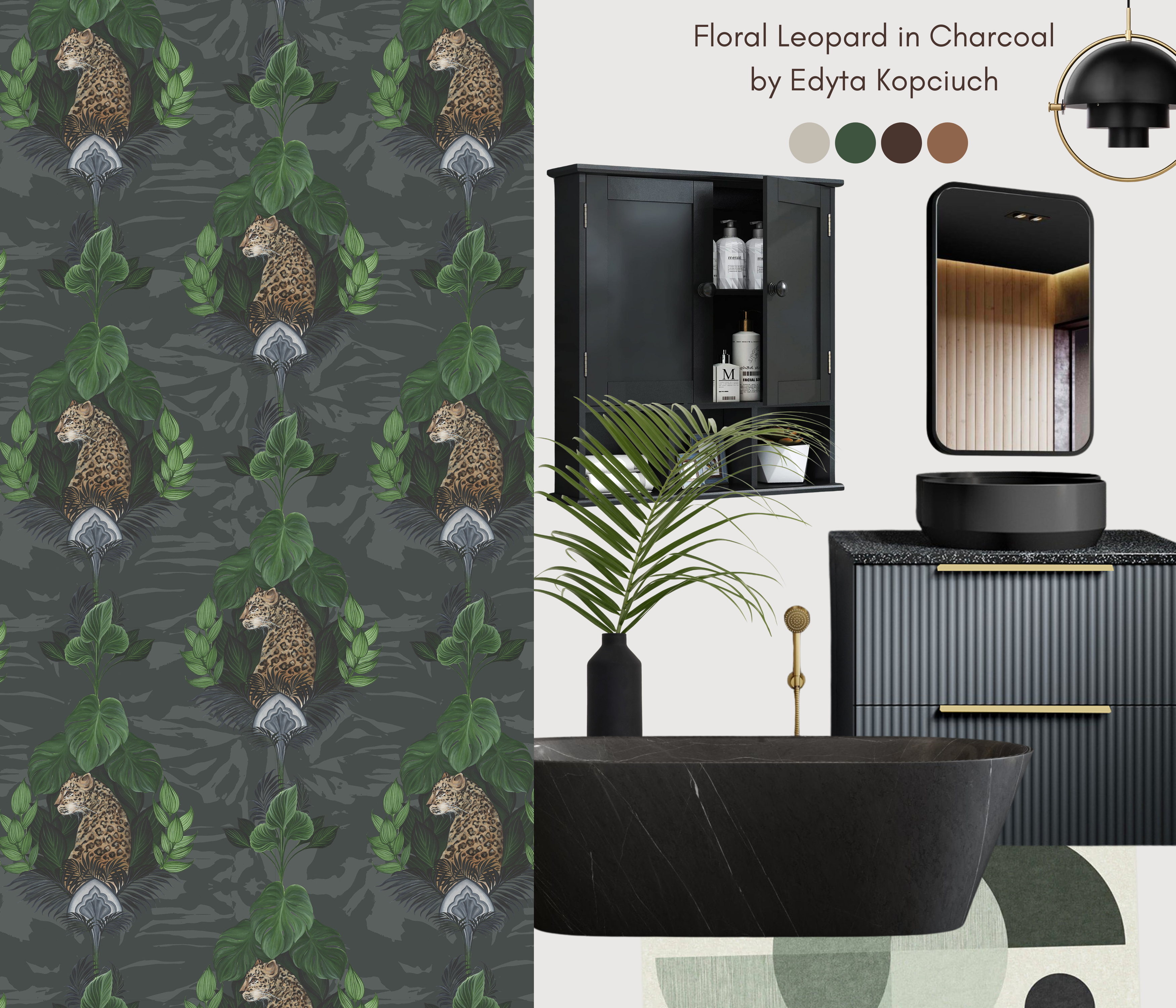 Shop Wallapper Floral Leopard Wallpaper | Luxury Botanical Design | Graduate Collection