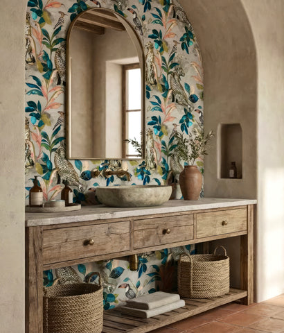 Cheetah Wallpaper Taupe