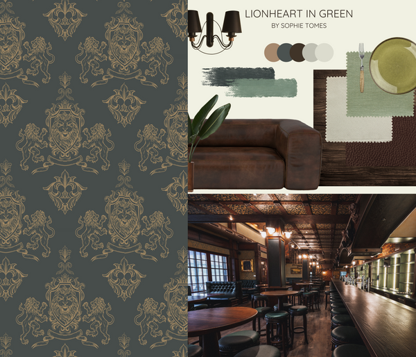 Lionheart Wallpaper Green