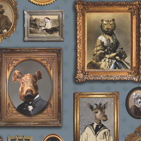Portrait Gallery Wallpaper Blue