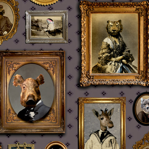 Portrait Gallery Wallpaper Mauve