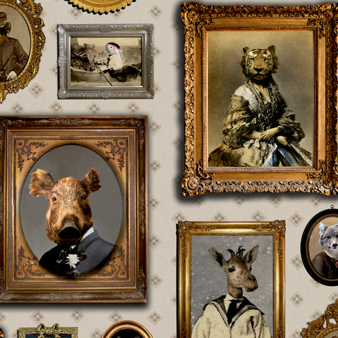 Portrait Gallery Wallpaper Taupe