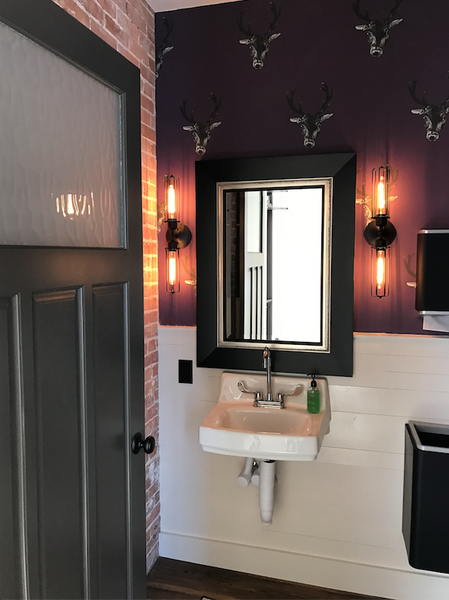 Stag Print Wallpaper Plum