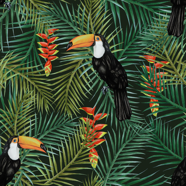 Green Toucan Wallpaper Tropical Jungle Bird Design Graduate Collection green-toucan-wallpaper-tropical-jungle-bird-design-graduate-collection