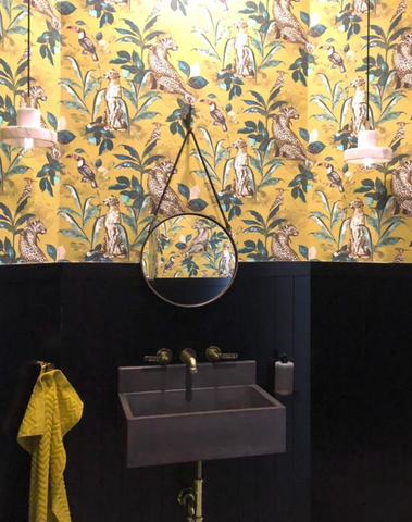 Cheetah Wallpaper Mustard