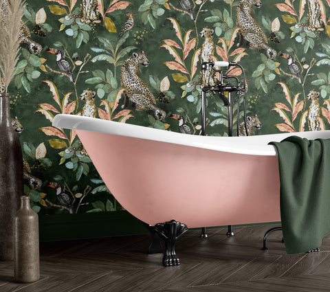 Cheetah Wallpaper Green