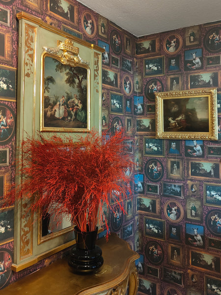 At the Art Gallery Wallpaper Burgundy