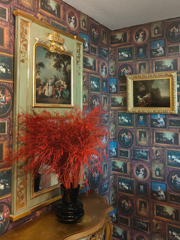 At the Art Gallery Wallpaper Burgundy