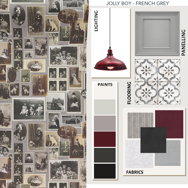 Jolly Boy Wallpaper French Grey