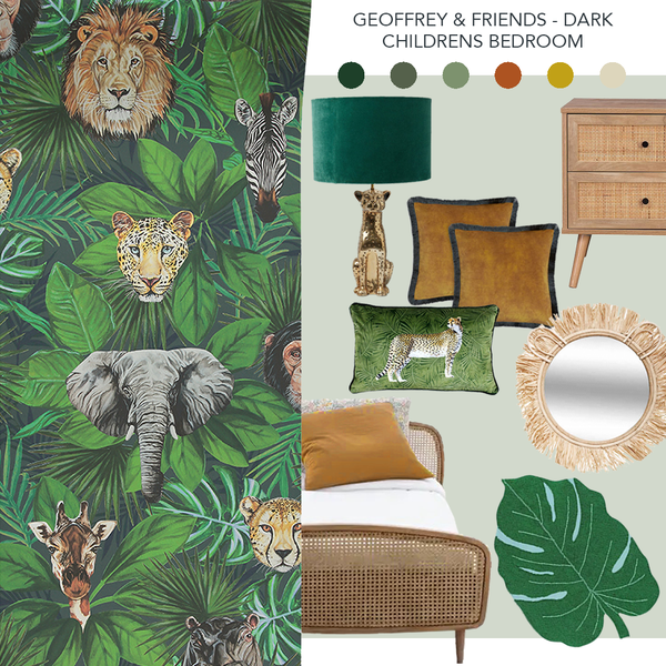 Geoffrey & Friends Wallpaper in Green