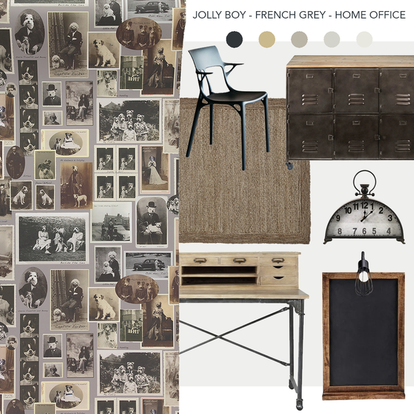 Jolly Boy Wallpaper French Grey