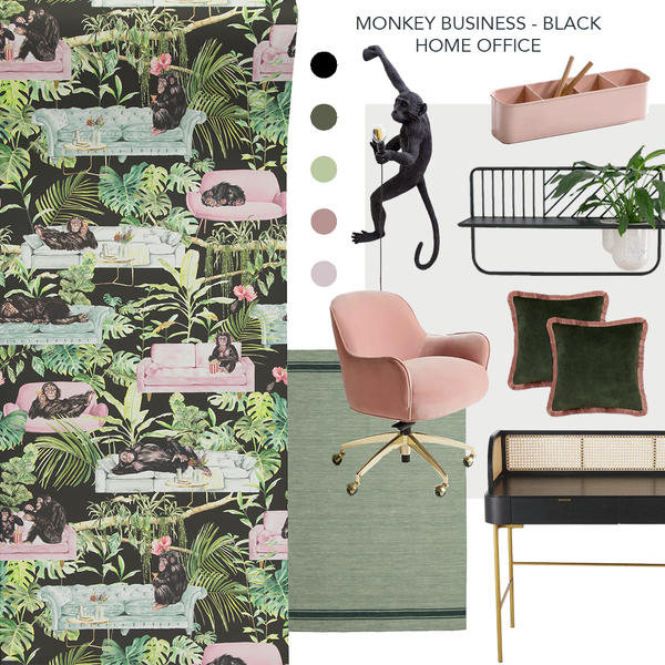 Monkey Business Wallpaper Black