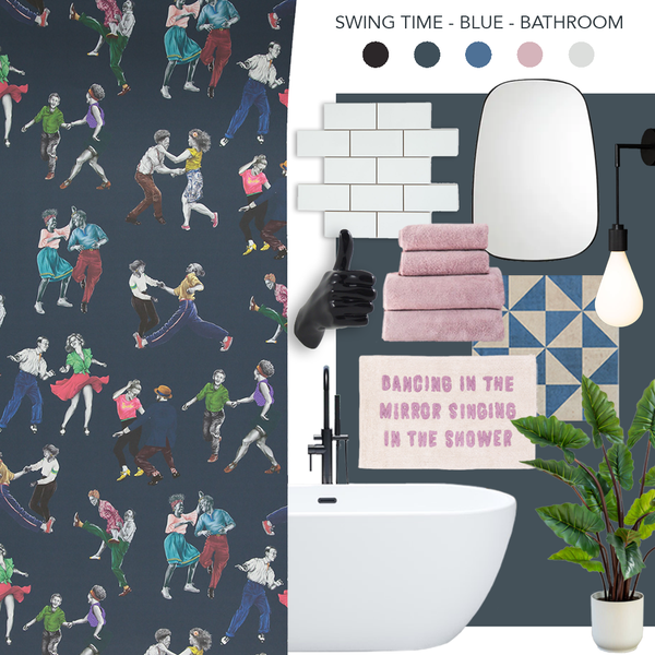 Swing Time Wallpaper Blue