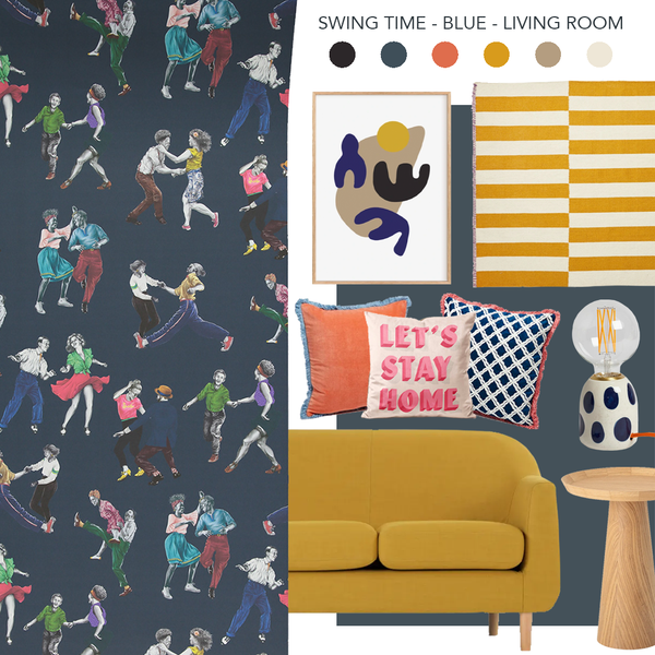 Swing Time Wallpaper Blue