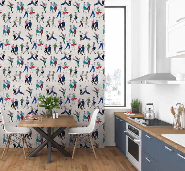 Swing Time Wallpaper Cream