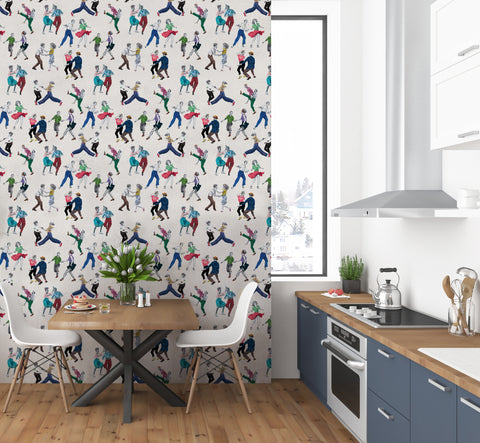 Swing Time Wallpaper Cream