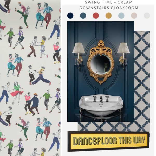 Swing Time Wallpaper Cream