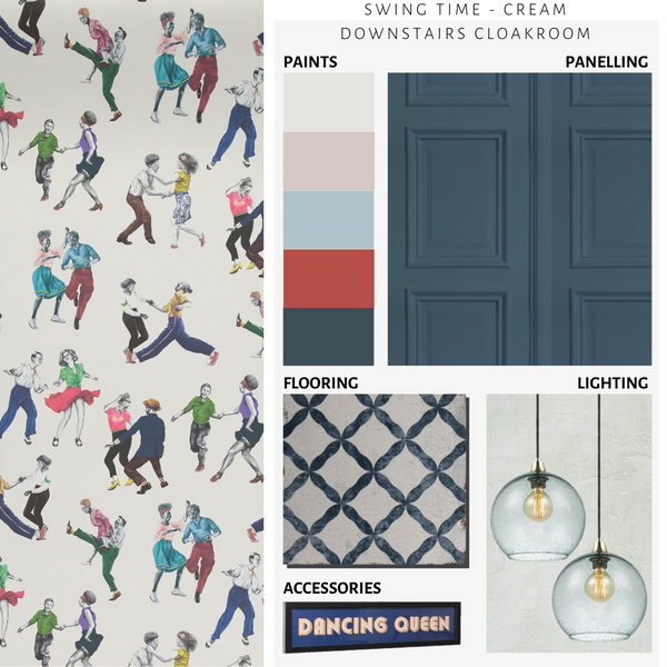 Swing Time Wallpaper Cream