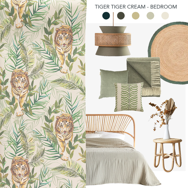 Tiger Tiger Wallpaper Cream