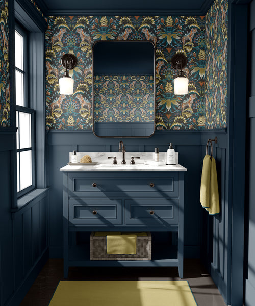 Exotic Tiger Wallpaper Charcoal