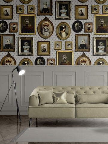 Top Dog Wallpaper Cream