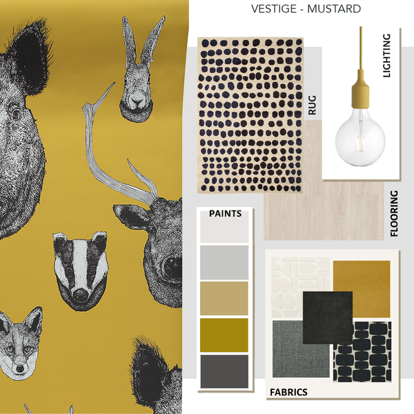 Vestige Wallpaper Mustard