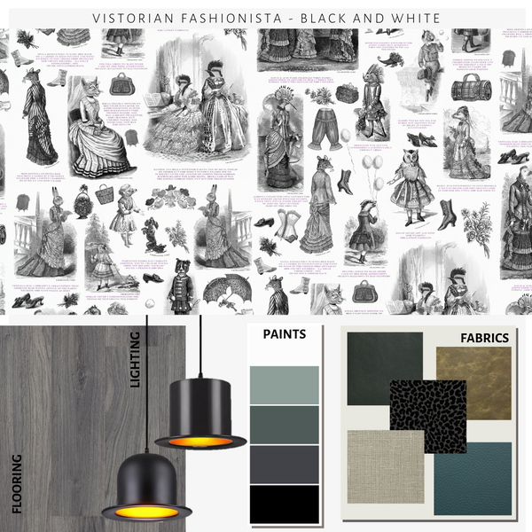 Visitorian Fashionista  Black & White