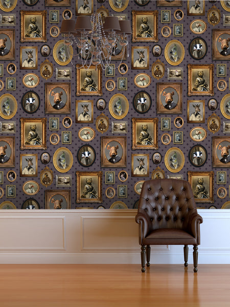 Portrait Gallery Wallpaper Mauve